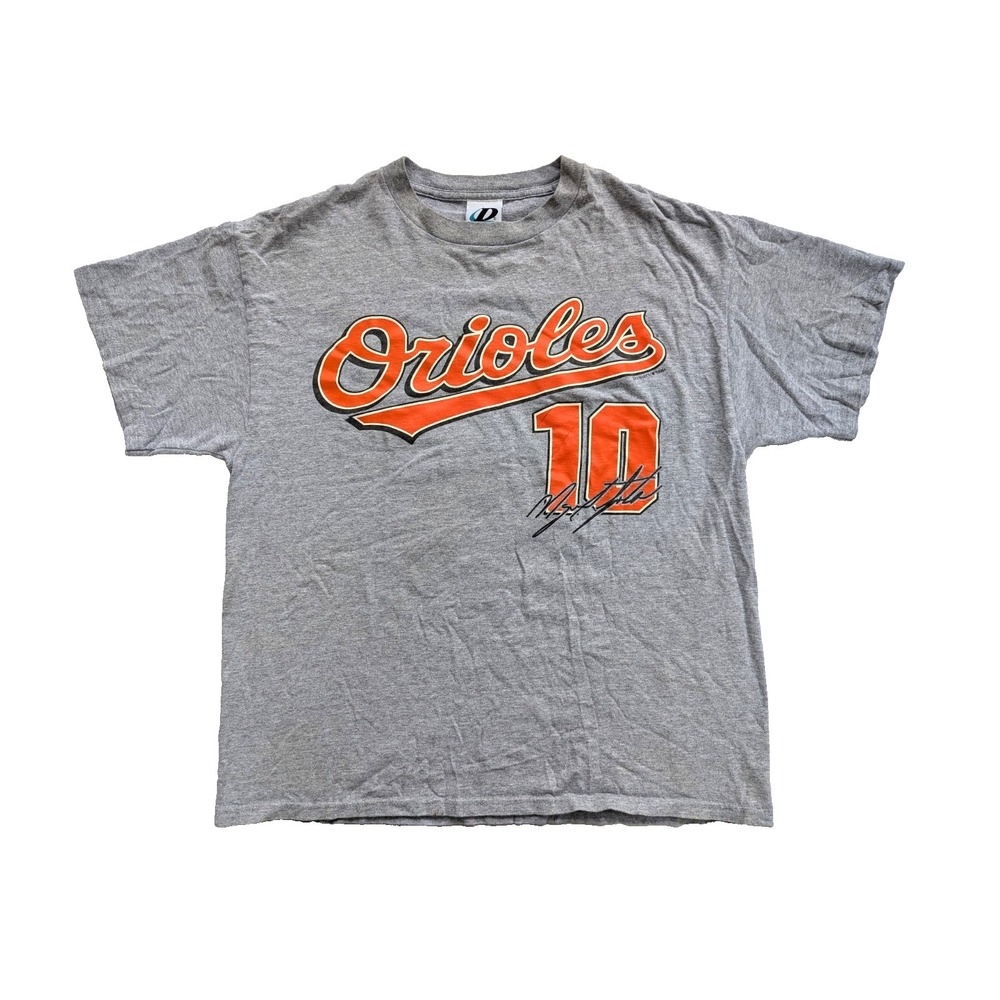 Vintage Miguel Tejada Baltimore Orioles Shirt Mens Large Y2K MLB Gray Baseball